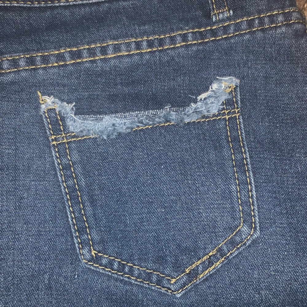 New Denim Button up Jeans Mini Skirt - Picture 5 of 8